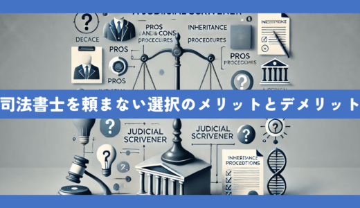 相続手続きで司法書士に頼まない選択は賢明か？本音でメリットとデメリットを解説