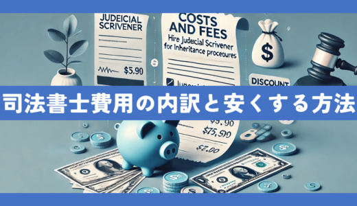 相続手続きの司法書士費用や手数料ってどれくらい？費用の内訳と安く依頼する方法も徹底解説